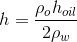 Pohoi h = 2pw