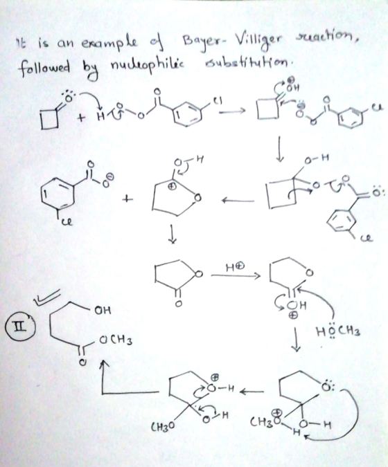 It is an example of Bayer- Villiger reaction, followed by nucleophilic substitution о-н Н® Оң HOCH3 ОСН3 Он - Н CHzo