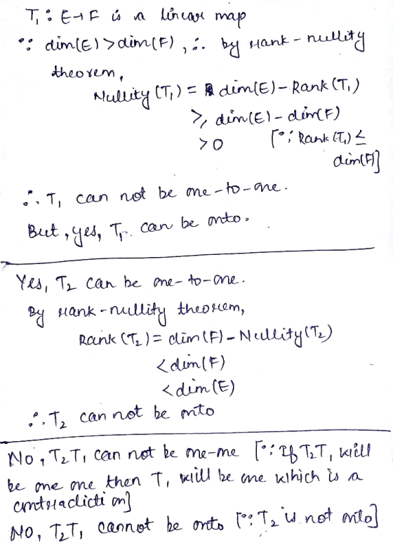 sank - nuulit ^hcorenm 7 0 ..T, can not be me-to-ne Buut les, T., can, be mto Yis, T^ can be ne- o-one theorem, dum (E) ..T