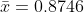 T = 0.8746