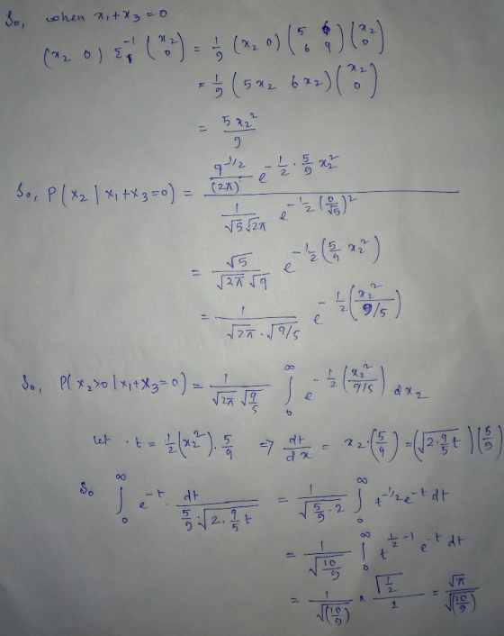 cohen nit23=0 (920) ET (*:-) = 5() (%) (2) 5 ( 522 622)() So, P (X2)X1 + X3=0) = - Jo, Ply,yox+850) - 956) av. w..5(37) 226-(