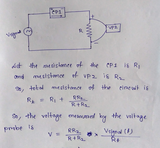 CP1 •VP2 R Vsignat Let the resistance of the CP1 is R1 and resistance of upz is R2 resistance of the cinenit is sol total R+