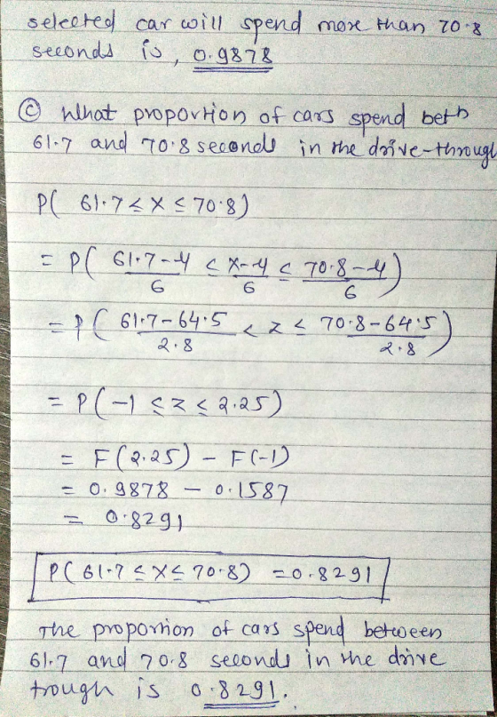 seleatedl car oil spend mox man zo second 378 (c)_hlhat pyopovHon of cans spend betわ 617 avd o 8 seconou in he dive thoul 6 0