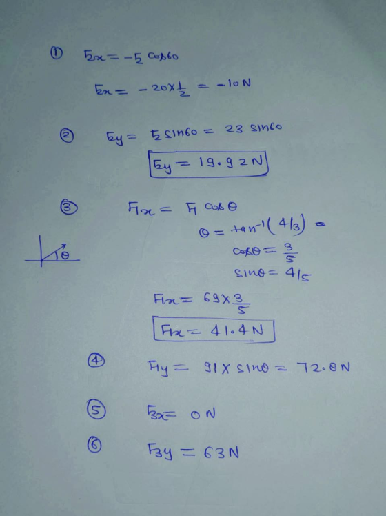 OEn--5Cbo Er 20x - -1oN 23 SInco 19.92N tan(41a) Cak9 Sing- 41 Fin= 69x Fa 41.4 N Hy $IX SIns 12.8N Fay 3N