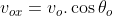 v_{ox}=v_{o}.\cos \theta _{o}