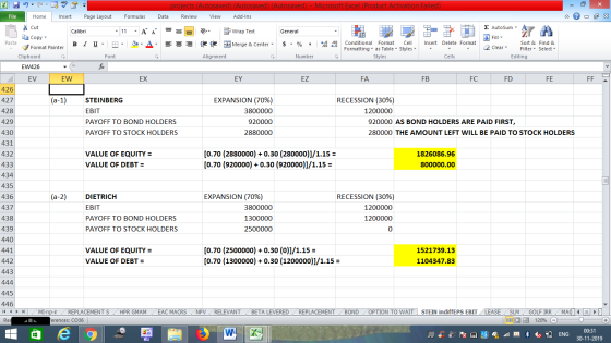 projects (Autosaved) (Autosaved) (Autosaved) - Microsoft Excel (Product Activation Failed) Data Review View Add-Ins Formulas