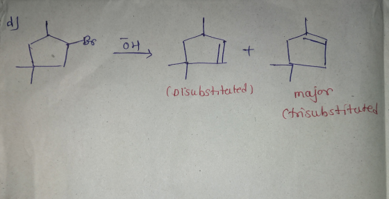 OH (Disubstitated) major (trisubstituted