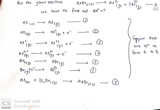 for the given deaction ABY3(s) -Also + 3872 -A we have to find out ano =? Alw) - Alcg) - Aley) — het go té - © Suppose there