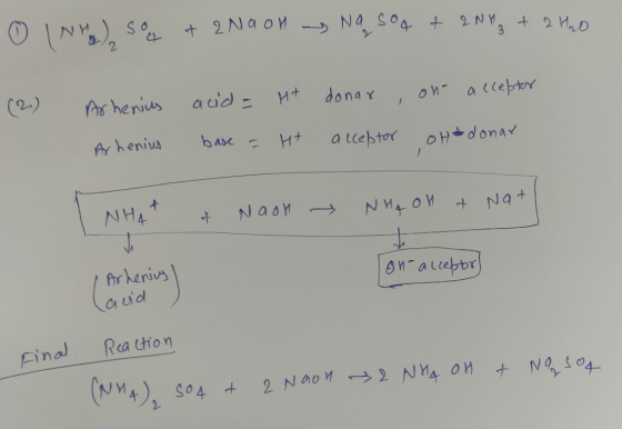 + 2Naon Na S04 + 2N 2 Mo 2 C2) acid YAS henis donar a ccebter Ar henius bare Ht a lceptor OHdonar / NHA +Nat Arhenivs auid 6M