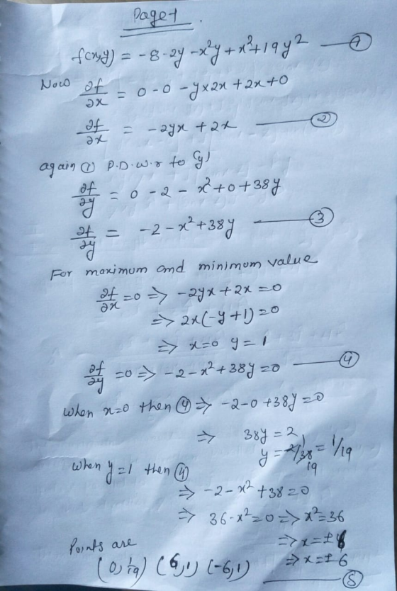 Paget . IX foyy) = -8-29 y + x4 1942 Now of -o-o-yxan tanto on the = -ayx + 2x - © again & P.D. wer to Cy) of = 0 -2- +0+387