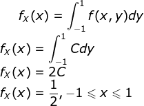 fx(x) = [ f(x,y)ay fx(x) = { cay fx(x) = 20 fx(x) = -1<x<1