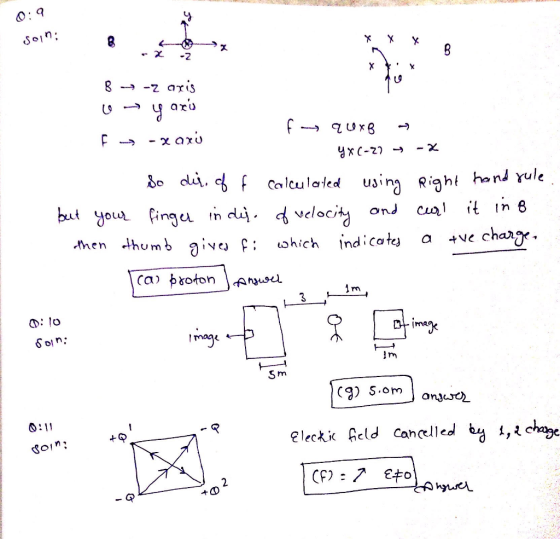 So 2 Calculaied usin) Right hand yule eloc ond Eleckic Reld Cancelled i, Chak e