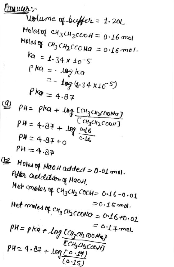pka = 4.8チ o.16 PH 4.8 Hole여 NaOH added 0.01 mol. Co-1S)