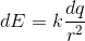 dE=k\frac{dq}{r^{2}}