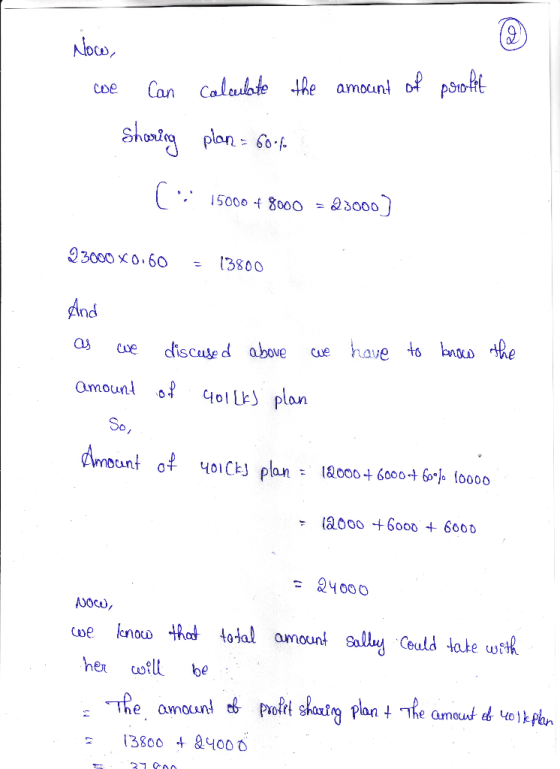 Nowo, calculate the amount of profit we can Sharing plan = 606 (; 15000 + 8000 = 23000) 23000) X0.60 = 13800 And the as we di