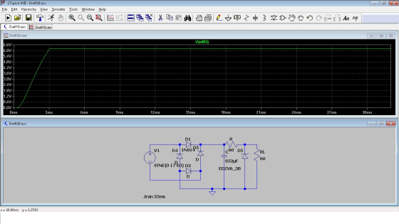 LTspice XVII - Draft18.asc Eile Edit Hierarchy View Simulate Tools Window Help 92 % 82t@} + 3 YDY CEME An op Draft18.asc Draf