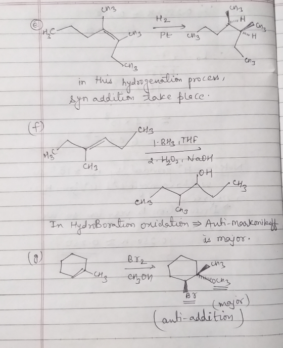 H2 eng PE la тv И Tuna in this hydoogenation process, syn addition take place CH3 | BH 3 THE 2. H₂O2, Noon CH3 - OH cho eng C