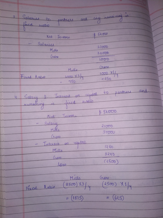 37 Salaries to partners and any remanego lored natio $ 52 DW Income $520w Salaries Mills 21000 30000 1000 - Cros cros Fined R