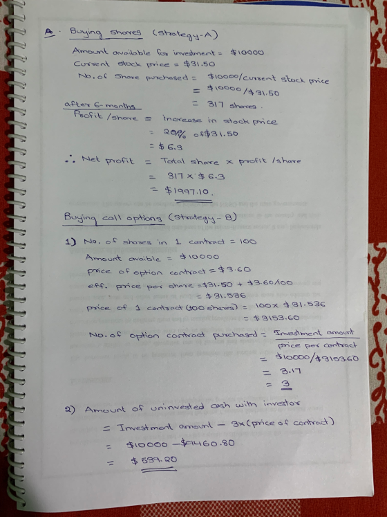 177 Buying shares (strategy -A) Amount available for investment = $10000 current stuck price = $31.50 No. of Share purchased