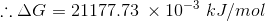 :: AG = 21177.73 x 10-3 kJ/mol