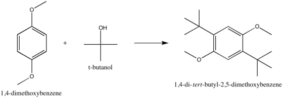 OH t-butanol 1,4-di-tert-butyl-2,5-dimethoxybenzene 1,4-dimethoxybenzene
