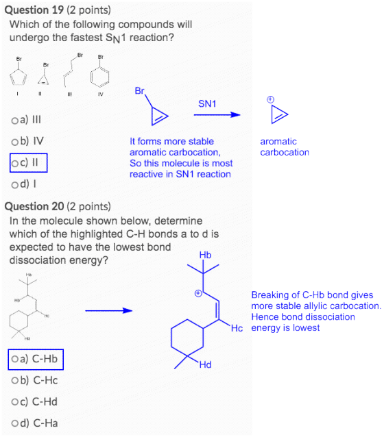 orie w Sant W aromatic carbocadion Sca BY:24\ Neon NOT Breaking of C-Hb band gives mom stabla allylte carbocation. Henos bond