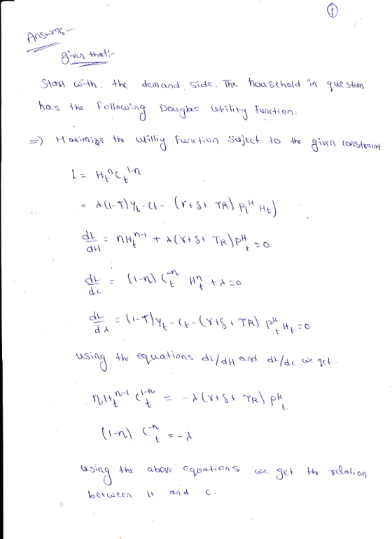 Stasi thh deand Side. The hou sthold nque stion a s (n dil n-I 1-ル andC