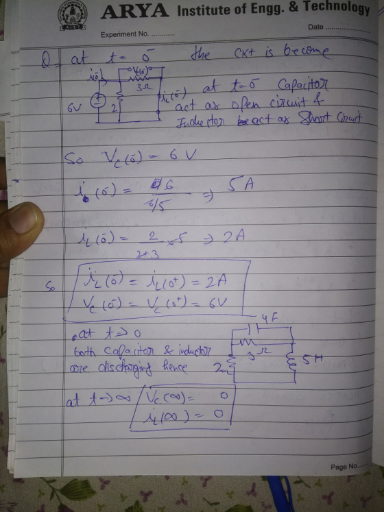 ARYA Institute of Engg. & Technology Date Experiment No. .. No 31 1S S H Page No