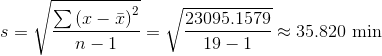 Σ(z-i)2 095.1535.820mi 19 1 35.820 min