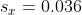 S = 0.036