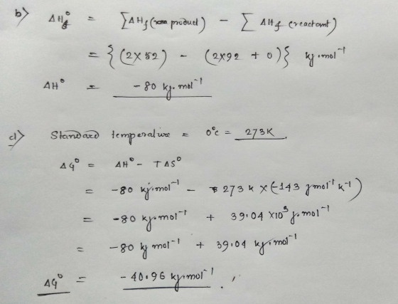 by tuan - Sans com posamed) - [ Aug creat out) ={(2X52) - (2x92 + 0)} ymmet - AH = -80 kg. mal! Steind aro temperature = ope