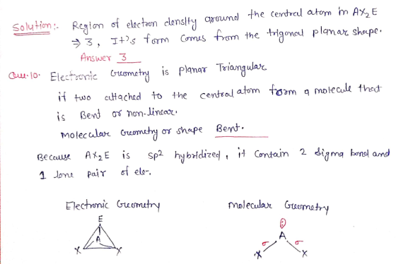 Solutions Region of electoon density ground the centraal atom in AX, E +3, It?s foom comes from the trigonou planar shape. An