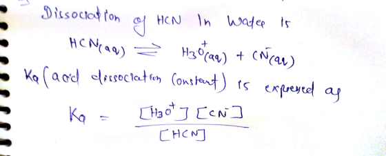 isocto fon HCN In wadep Is CNau) HCNaG) H3(a) cxpreyne ay Ka (aod sectatren (onstaut Ka CHCNT