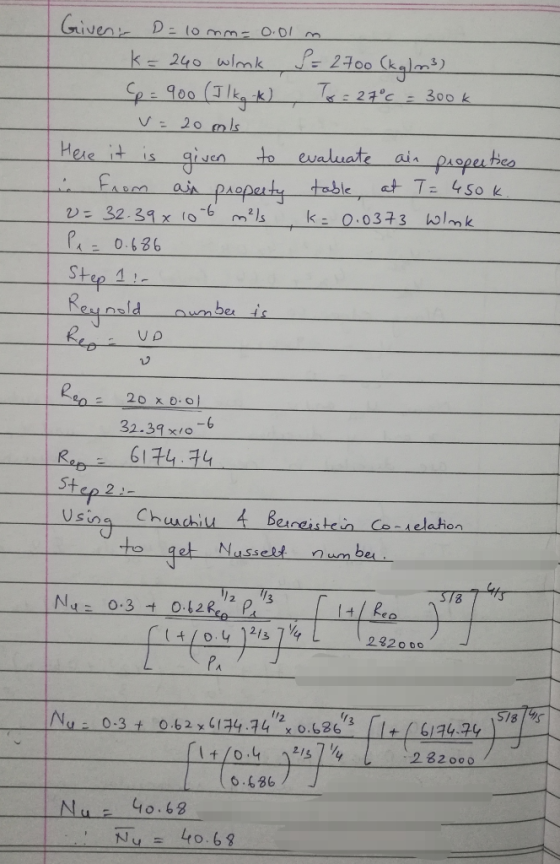Given Dtomm 00 m LE 2900 (kgl) k 240 wimk Spe 900 (31k k) 27°c-300k VE20 ms given to evaluate Frem air paopaty teble ai paope