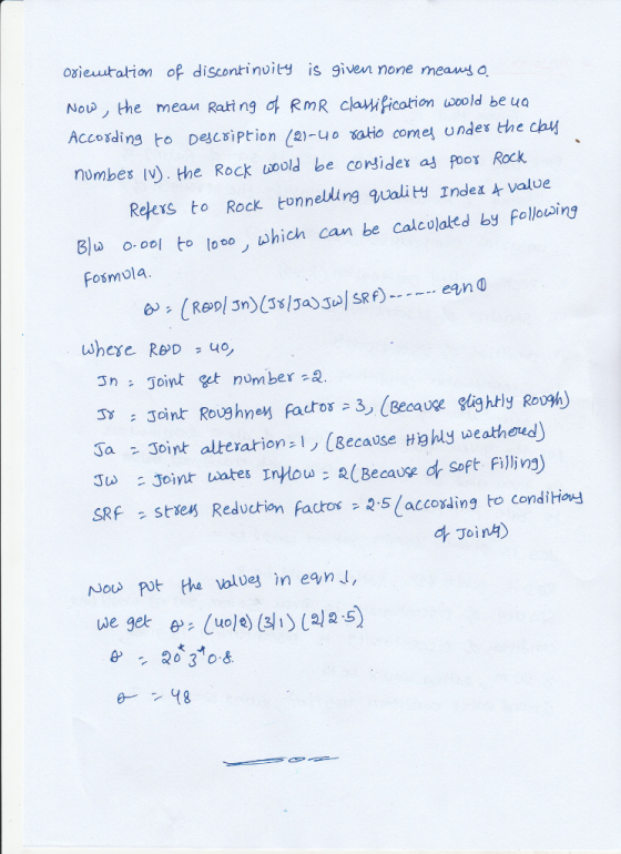 osieuutation of discontinuity is given none meams a Now , the meam Rati ng d RmR chipication woold be ua According to Descsíp