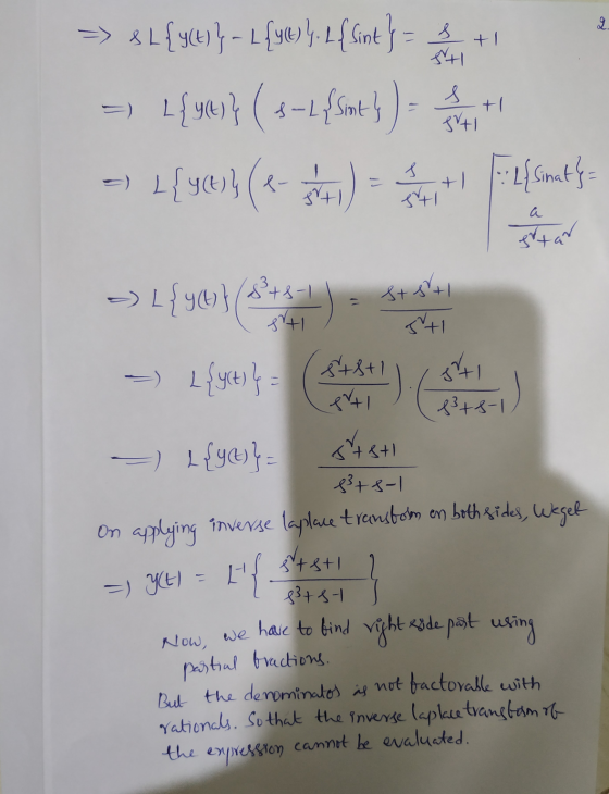 s 2. +1 . => SL{9C4) } - {ye)ų.L {Sint} =) L{yu)} ( 3-4 s-L{ Sint} L{ych (x-1) = 1 + 1 = { county S +1 st ght an L {10} (874