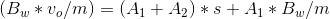 (Bu *v./m) = (41 + A2) * S + A1 * BW/m