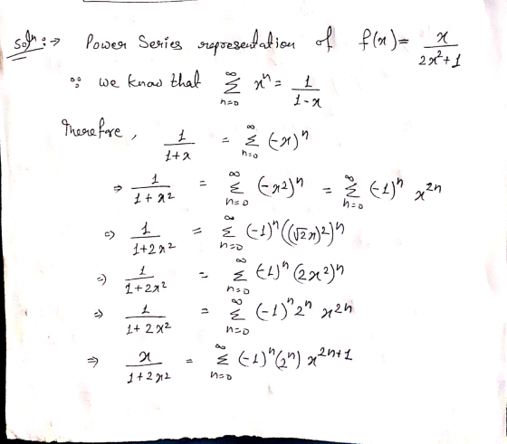 2x+1 neo noge Ita sogn in Power Series representation of f(n)= : we know that is Then fore, with 2 Cada that the Engja - 264)