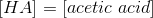 H4 = acetic acid