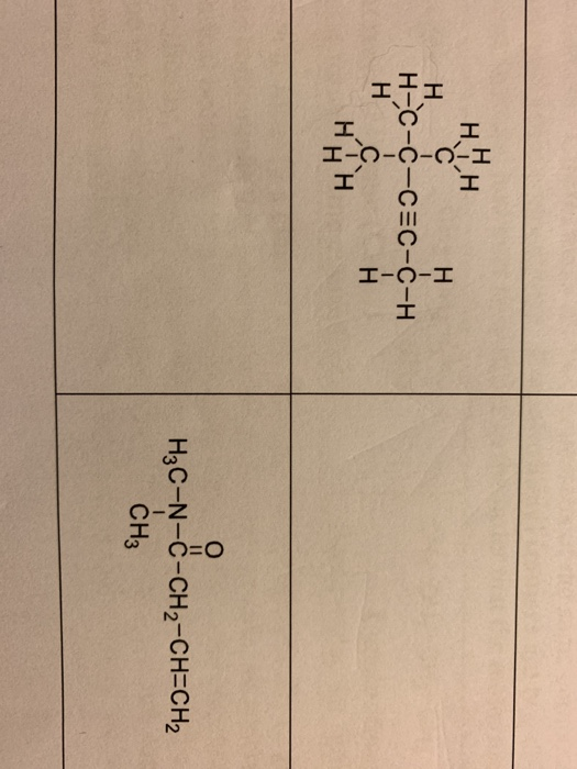 н-с-с-CEC-C-H H3C-N-C-CH2-CHECH2 CH3
