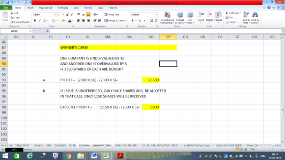 AutoSum7 B BOND Microsoft Excel (Product Activation Failed) File Home Insert Page Layout Formulas Data Review View Add-Ins *