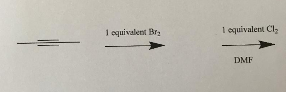 1 equivalent Br2 1 equivalent Cl DMF