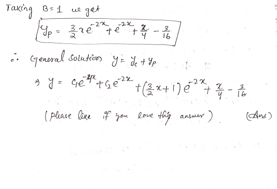 Faxing B=1 ul -22 t 16 get typ - 32624 2 - 3 solution y = Jc typ. => y = ciete +(3x+1) 82% O o; General tge 22 (please like i