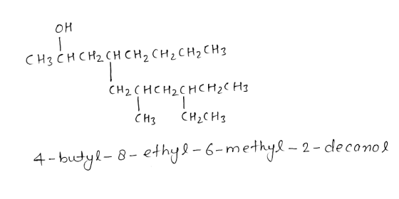 он CHz CHCH, CHCH, CH2CH2CH3 CH2CHCHCHCH2 H3 CH3CH2CH3 4 - buy – 8 - e+hy – 6-methy— 2 - cle como