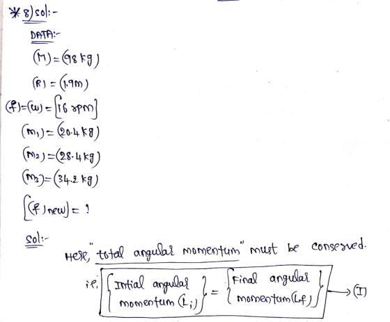 DATA (02)-(28-4kg Qol:- ног, totaQ angu al momentu,, must be consened. momentum(L