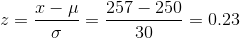 257-250 30 x-μ 0.23