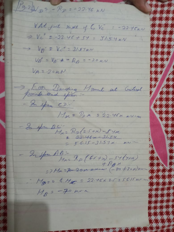 Pg 2 bro= - Rp 2 -22.46 AN Wat just right of G Ve = -22.4CUN - Vet = -22.40 + 54 = 31.54 UN Vp = Vot = 31.57 UN Upt = Vot - R