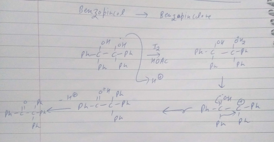 Benzopincel Benzapin clone on jou ou lok Ph-c-c-ph Iz -> HOAC Ph-Ć - c-ph pu ph 1 ph ph и 1 HO ph Ph-c-Ć-ph con er Ph - C -
