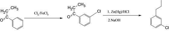 нс-Сн
Нc-Сн,
CI, FeCI,
CI
1. Zn(Hg)/HCI
O=C
-
0-с
2. NaOH