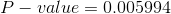 P-value=0.005994